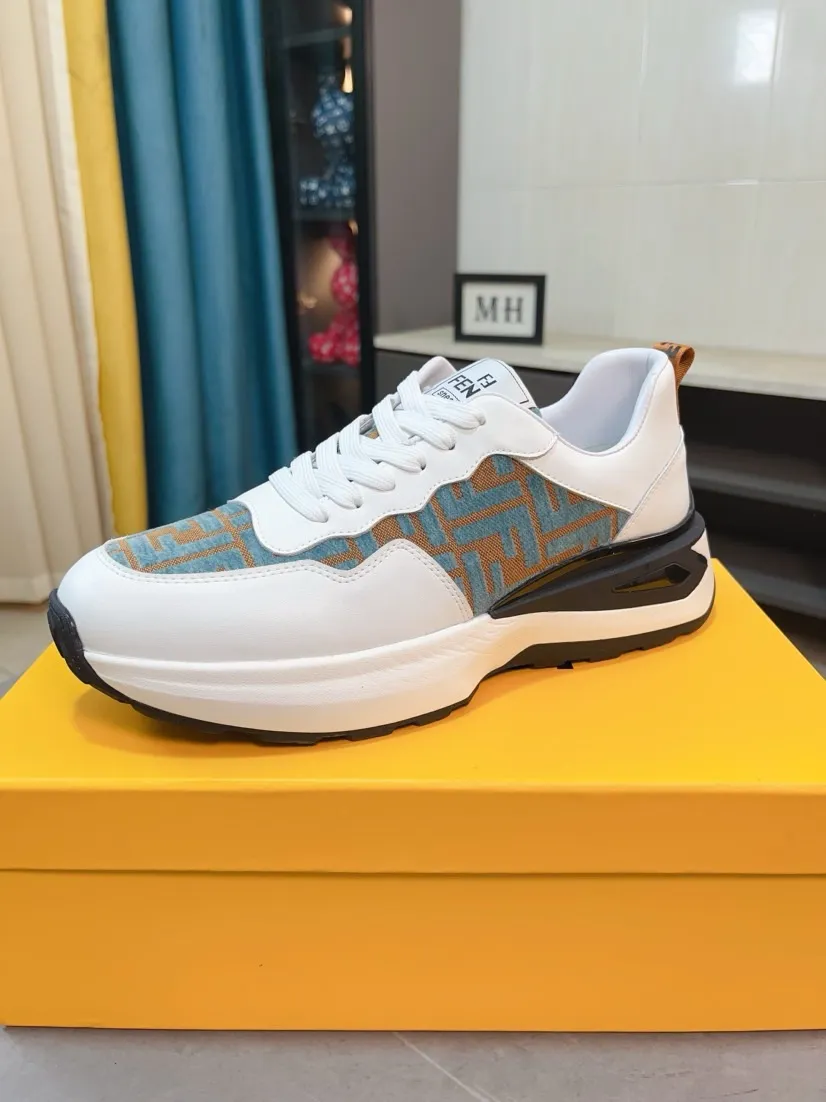 Factory price 458🌹🌹[fendi] Fendi classic and comfortable men, this complex sneaker is made of soft calfskin➕genuine leather lining➕original ultra-light rubber material rough outsole. This unique light and thin style is suitable for the casual and exquisite sensibility of this season. It is comfortable and natural on the feet. It is an everyday style for casual travel in autumn and winter! 38/44